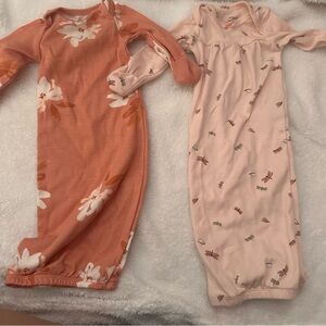 Carter's Orange and Pink Sleep Sacks Cozy Pajamas